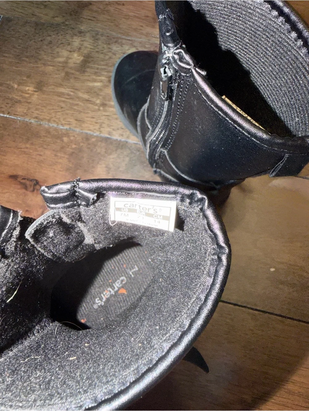 Carter's Black Girls' Mid-Calf Zip Boots